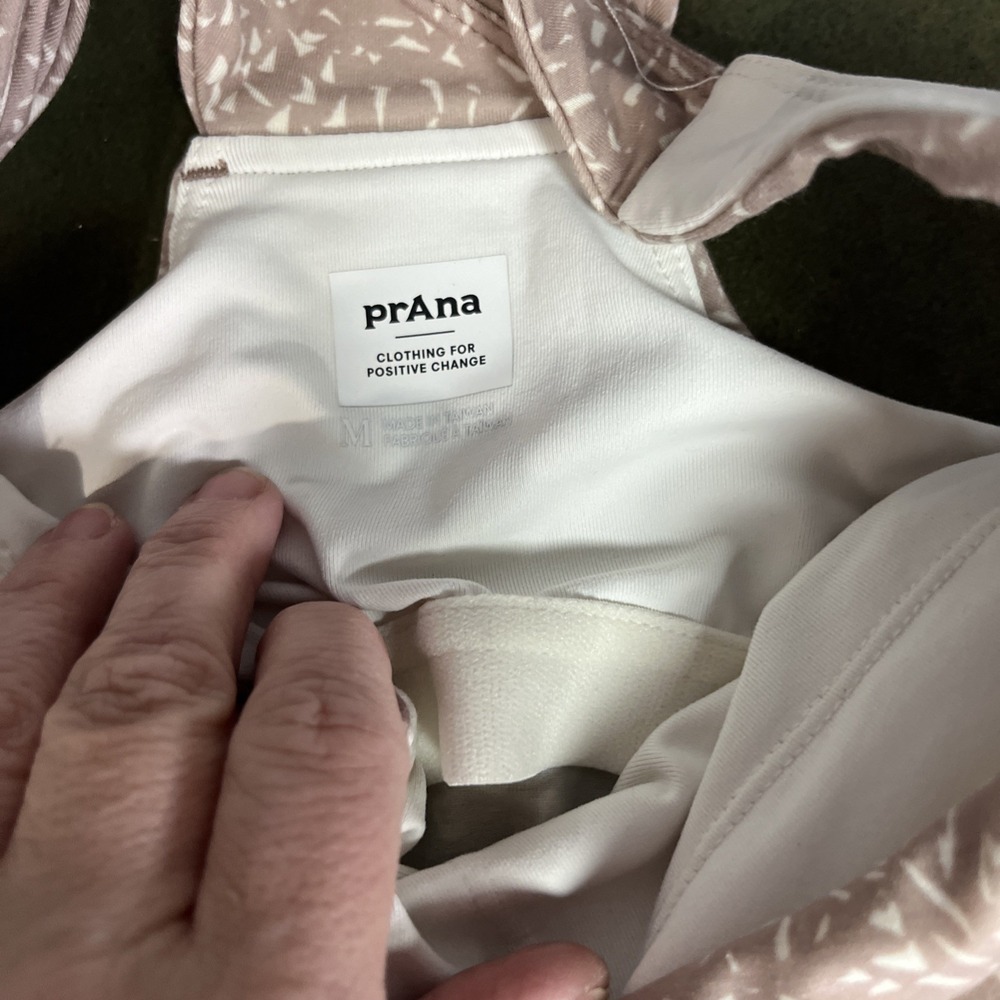 Prana NWT Kamen Taupe Dress Casual Sz M. Pockets Shelf Bra - Picture 2 of 7